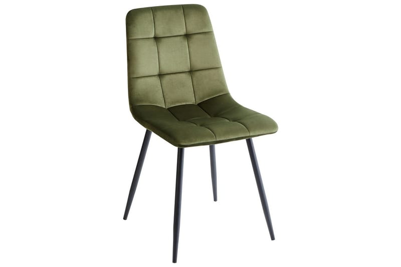Set med 4 matstolar Powell - Grön, Svart - Möbler - Stolar & fåtöljer - Matstol & köksstol