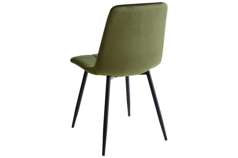 Set med 4 matstolar Powell - Grön, Svart - Möbler - Stolar & fåtöljer - Matstol & köksstol