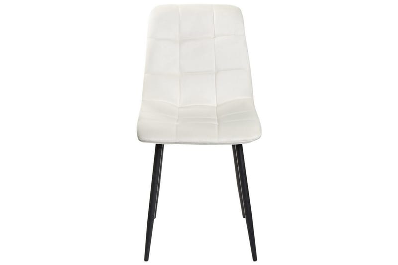 Set med 4 matstolar Powell - Vit, Svart - Möbler - Stolar & fåtöljer - Matstol & köksstol