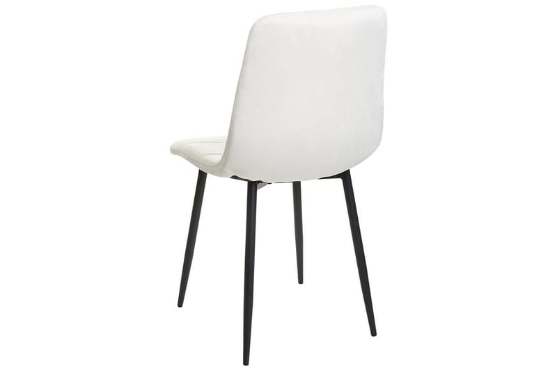 Set med 4 matstolar Powell - Vit, Svart - Möbler - Stolar & fåtöljer - Matstol & köksstol