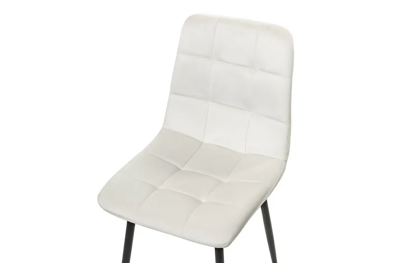 Set med 4 matstolar Powell - Vit, Svart - Möbler - Stolar & fåtöljer - Matstol & köksstol