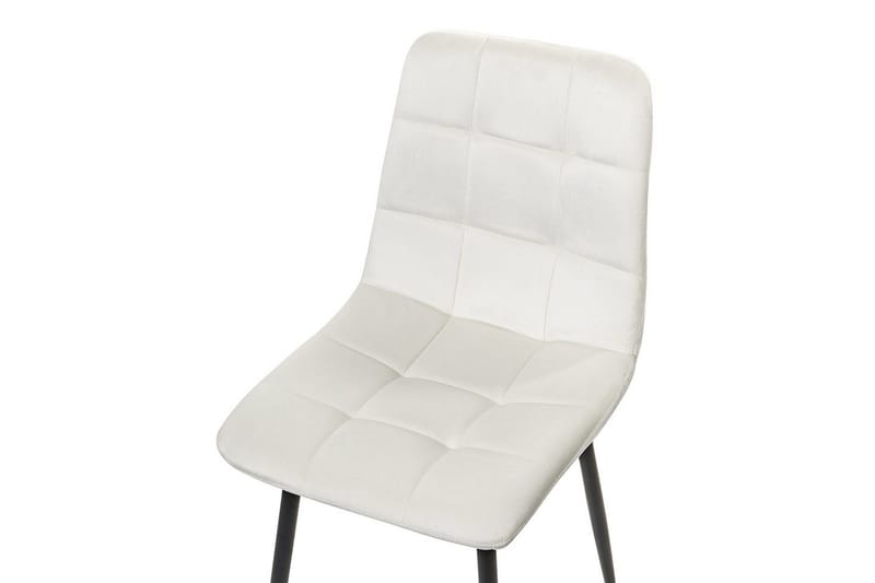 Set med 4 matstolar Powell - Vit, Svart - Möbler - Stolar & fåtöljer - Matstol & köksstol