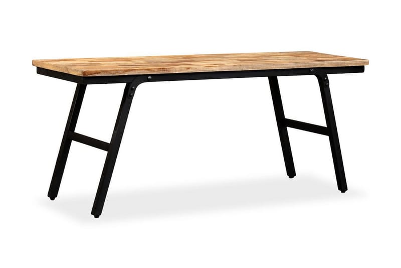Bänk återvunnet teakträ och stål 110x35x45 cm - Brun - Möbler - Stolar & fåtöljer - Sittbänk - Hallbänk