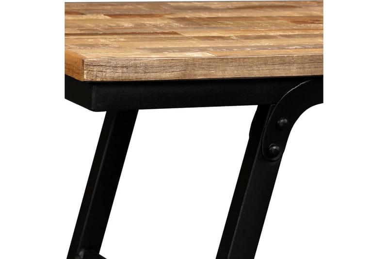 Bänk återvunnet teakträ och stål 110x35x45 cm - Brun - Möbler - Stolar & fåtöljer - Sittbänk - Hallbänk