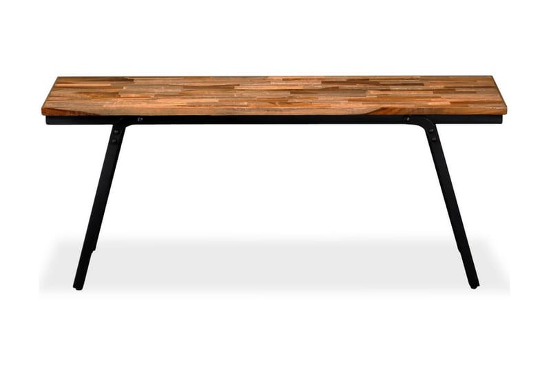 Bänk återvunnet teakträ och stål 110x35x45 cm - Brun - Möbler - Stolar & fåtöljer - Sittbänk - Hallbänk