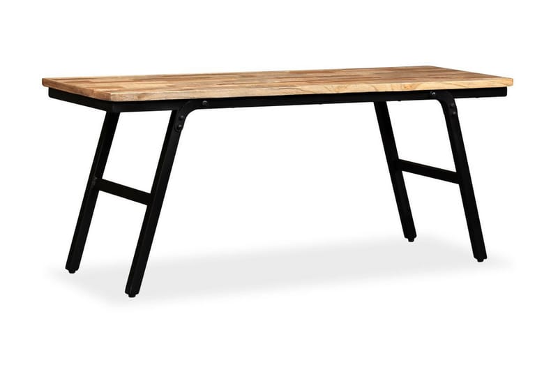 Bänk återvunnet teakträ och stål 110x35x45 cm - Brun - Möbler - Stolar & fåtöljer - Sittbänk - Hallbänk