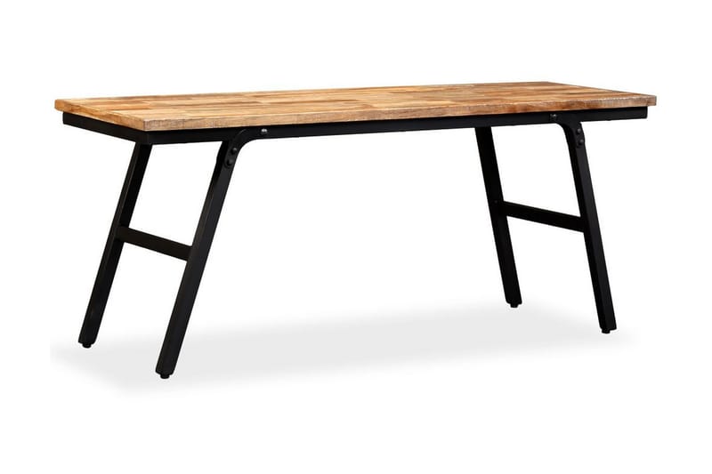 Bänk återvunnet teakträ och stål 110x35x45 cm - Brun - Möbler - Stolar & fåtöljer - Sittbänk - Hallbänk