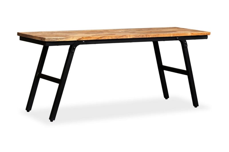 Bänk återvunnet teakträ och stål 110x35x45 cm - Brun - Möbler - Stolar & fåtöljer - Sittbänk - Hallbänk