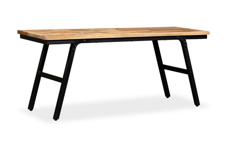 Bänk återvunnet teakträ och stål 110x35x45 cm - Brun - Möbler - Stolar & fåtöljer - Sittbänk - Hallbänk