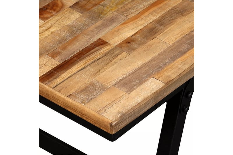 Bänk återvunnet teakträ och stål 110x35x45 cm - Brun - Möbler - Stolar & fåtöljer - Sittbänk - Hallbänk
