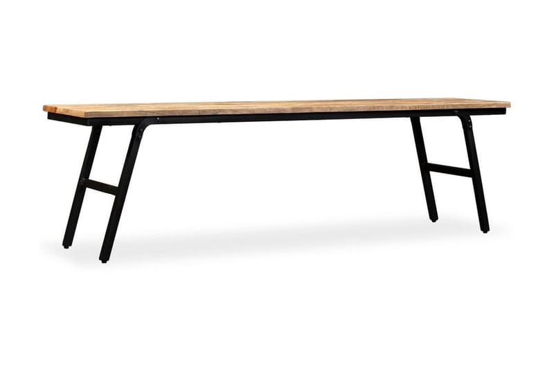 Bänk återvunnet teakträ och stål 160x35x45 cm - Brun - Möbler - Stolar & fåtöljer - Sittbänk