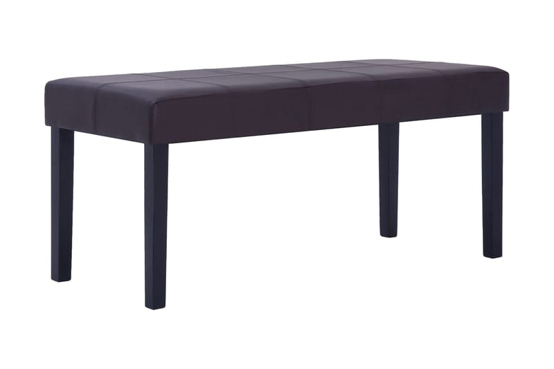 Bänk 106 cm konstläder brun - Brun - Möbler - Stolar & fåtöljer - Sittbänk - Hallbänk