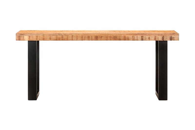 Bänk 110 cm massivt grovt mangoträ och stål - Brun - Möbler - Stolar & fåtöljer - Sittbänk - Hallbänk