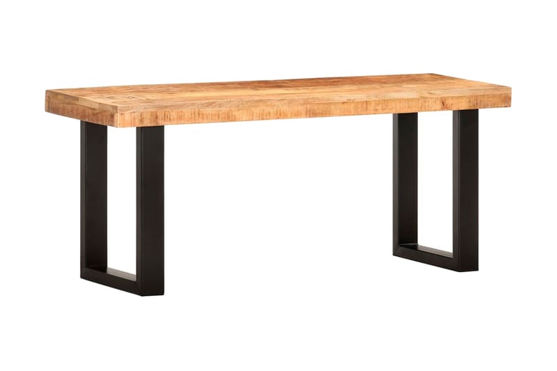 Bänk 110 cm massivt grovt mangoträ och stål - Brun - Möbler - Stolar & fåtöljer - Sittbänk - Hallbänk