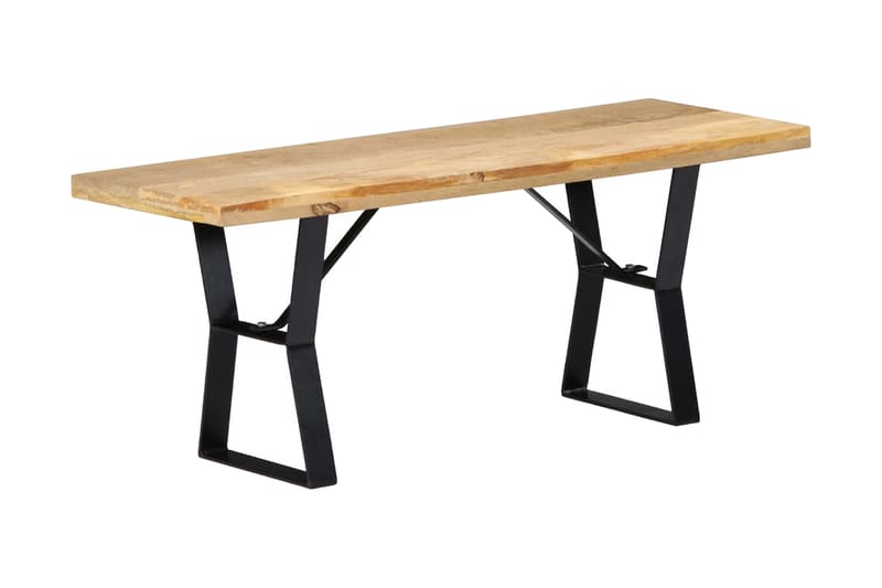 Bänk 110 cm massivt mangoträ - Brun - Möbler - Stolar & fåtöljer - Sittbänk - Hallbänk