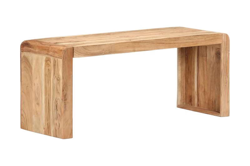 Bänk 110x38x46 cm massivt akaciaträ - Brun - Möbler - Stolar & fåtöljer - Sittbänk - Hallbänk - Hallbänk med förvaring