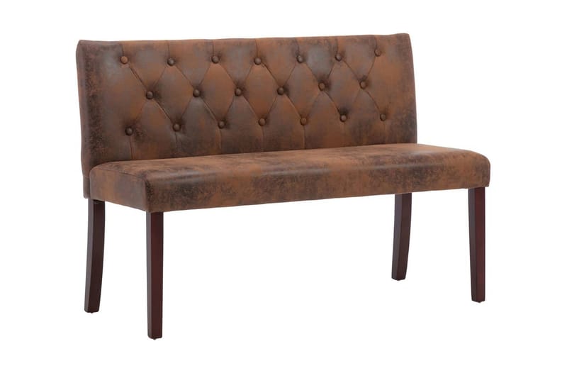 Bänk 120 cm konstmocka brun - Brun - Möbler - Stolar & fåtöljer - Sittbänk