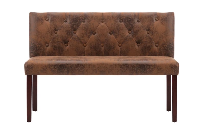 Bänk 120 cm konstmocka brun - Brun - Möbler - Stolar & fåtöljer - Sittbänk