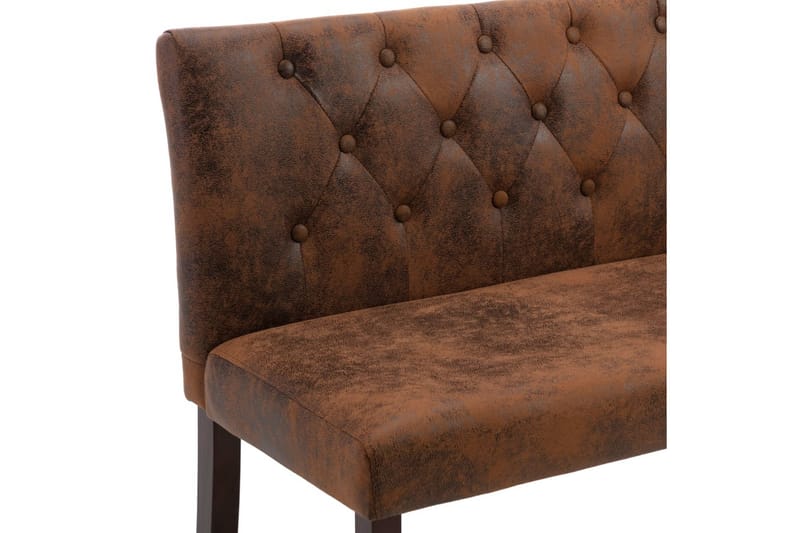Bänk 120 cm konstmocka brun - Brun - Möbler - Stolar & fåtöljer - Sittbänk