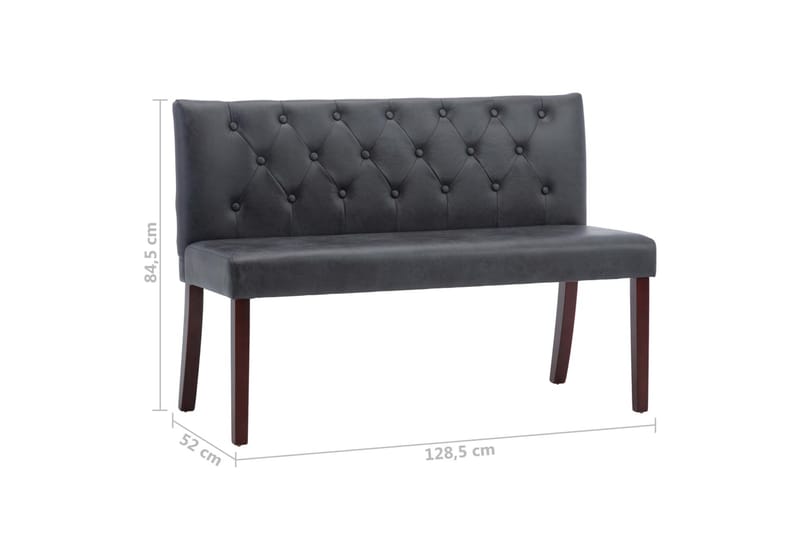 Bänk 120 cm konstmocka grå - Grå - Möbler - Stolar & fåtöljer - Sittbänk