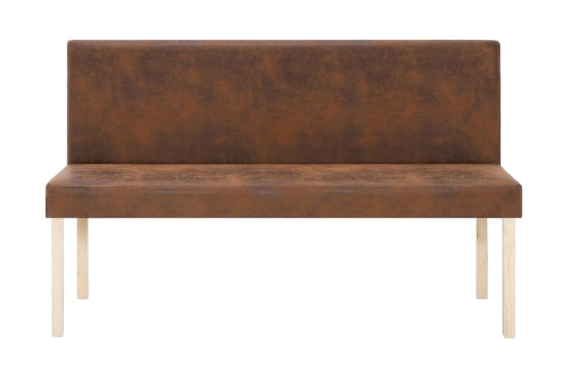 Bänk 139,5 cm konstmocka brun - Brun - Möbler - Stolar & fåtöljer - Sittbänk