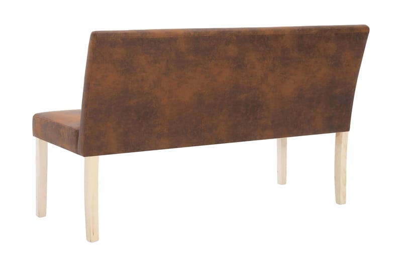 Bänk 139,5 cm konstmocka brun - Brun - Möbler - Stolar & fåtöljer - Sittbänk