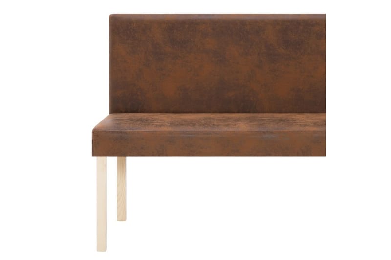 Bänk 139,5 cm konstmocka brun - Brun - Möbler - Stolar & fåtöljer - Sittbänk
