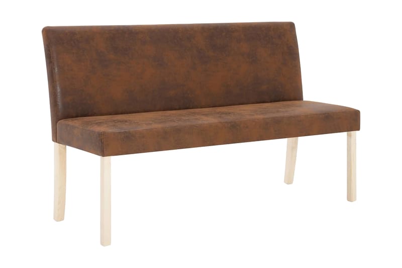 Bänk 139,5 cm konstmocka brun - Brun - Möbler - Stolar & fåtöljer - Sittbänk