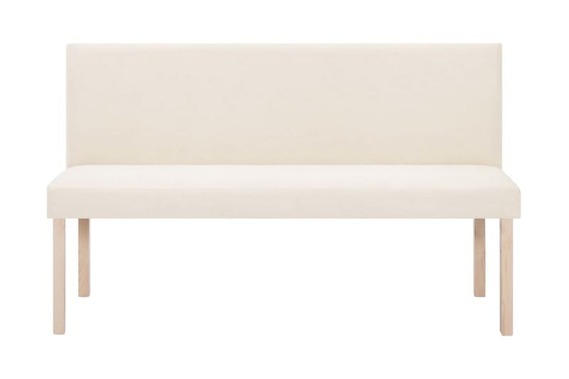 Bänk 139,5 cm polyester gräddvit - Vit - Möbler - Stolar & fåtöljer - Sittbänk