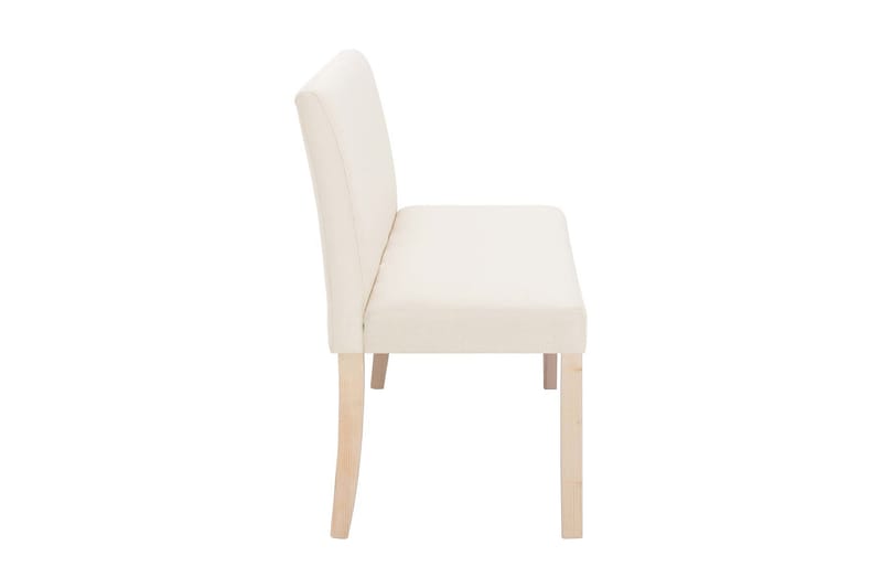 Bänk 139,5 cm polyester gräddvit - Vit - Möbler - Stolar & fåtöljer - Sittbänk
