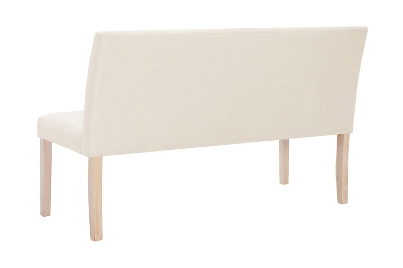 Bänk 139,5 cm polyester gräddvit - Vit - Möbler - Stolar & fåtöljer - Sittbänk