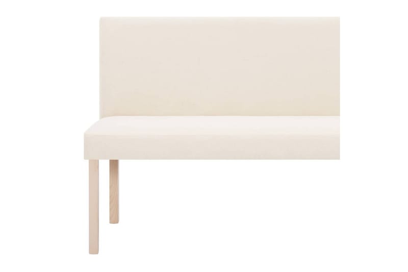Bänk 139,5 cm polyester gräddvit - Vit - Möbler - Stolar & fåtöljer - Sittbänk