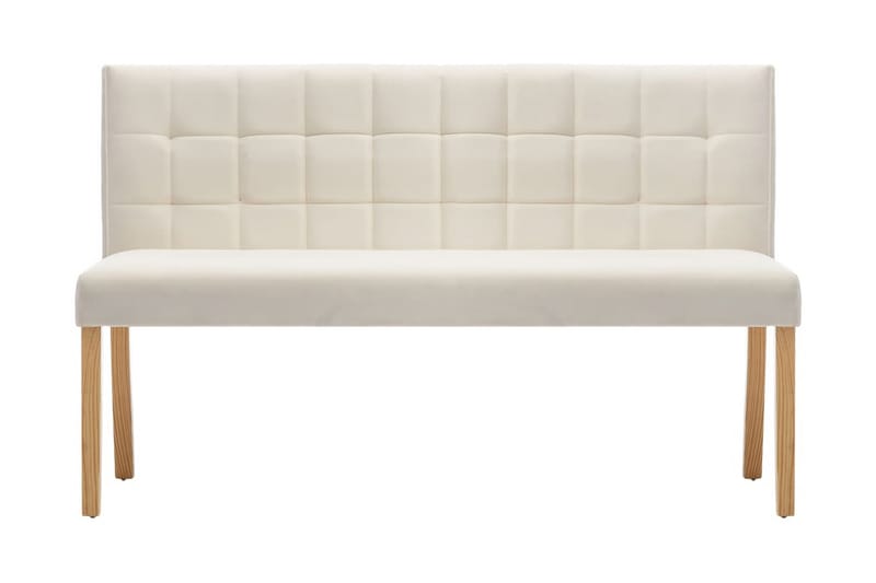 Bänk 140 cm gräddvit tyg - Vit - Möbler - Stolar & fåtöljer - Sittbänk