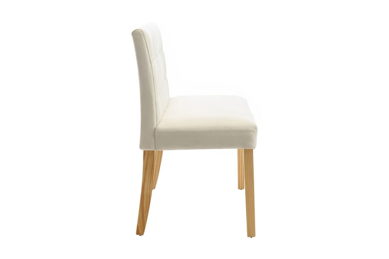 Bänk 140 cm gräddvit tyg - Vit - Möbler - Stolar & fåtöljer - Sittbänk