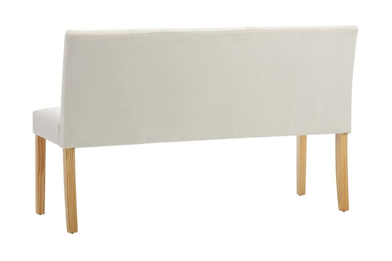 Bänk 140 cm gräddvit tyg - Vit - Möbler - Stolar & fåtöljer - Sittbänk