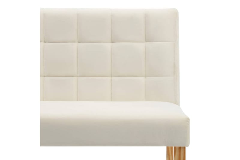 Bänk 140 cm gräddvit tyg - Vit - Möbler - Stolar & fåtöljer - Sittbänk