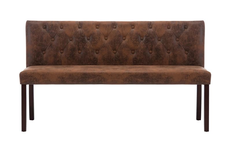 Bänk 148,5 cm konstmocka brun - Brun - Möbler - Stolar & fåtöljer - Sittbänk