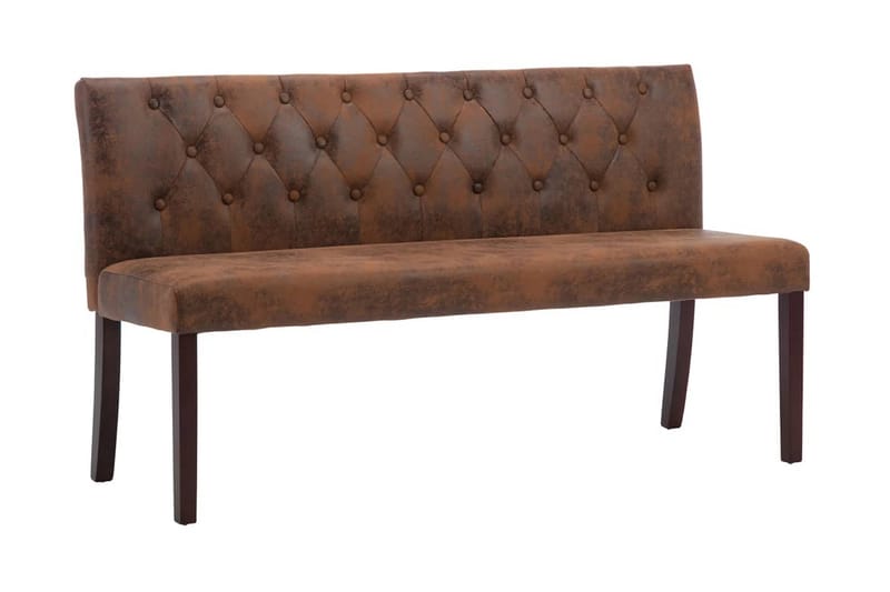 Bänk 148,5 cm konstmocka brun - Brun - Möbler - Stolar & fåtöljer - Sittbänk