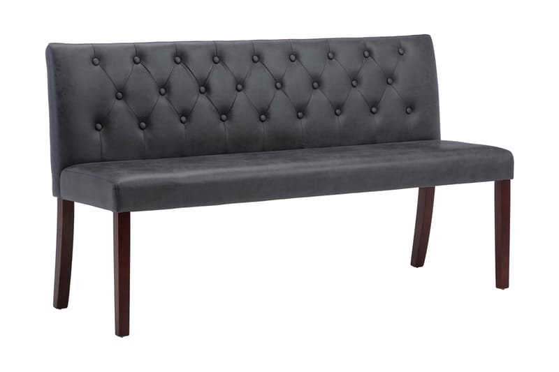 Bänk 148,5 cm konstmocka grå - Grå - Möbler - Stolar & fåtöljer - Sittbänk