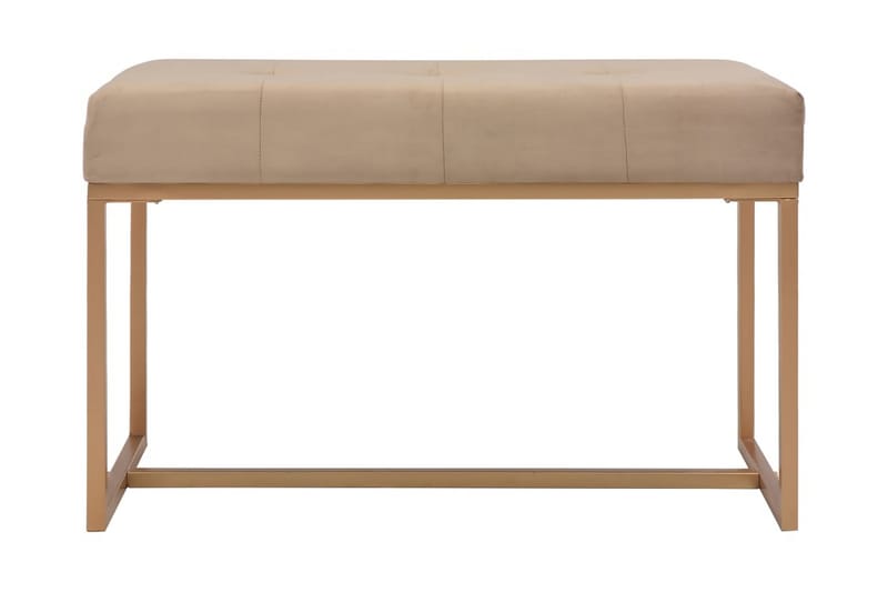 Bänk 80 cm beige sammet - Beige - Möbler - Stolar & fåtöljer - Sittbänk - Hallbänk