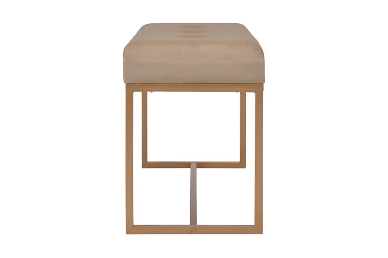 Bänk 80 cm beige sammet - Beige - Möbler - Stolar & fåtöljer - Sittbänk - Hallbänk