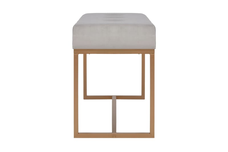 Bänk 80 cm grå sammet - Grå - Möbler - Stolar & fåtöljer - Sittbänk - Hallbänk