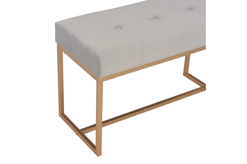 Bänk 80 cm grå sammet - Grå - Möbler - Stolar & fåtöljer - Sittbänk - Hallbänk
