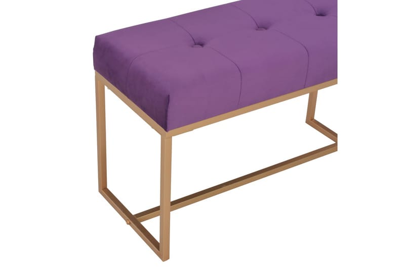 Bänk 80 cm lila sammet - Lila - Möbler - Stolar & fåtöljer - Sittbänk - Hallbänk