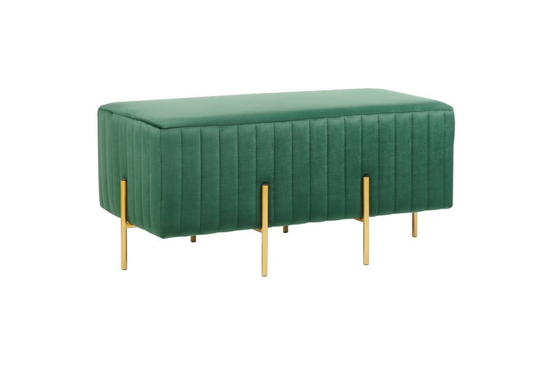 Bänk Dayton Grön/guld - Grön/guld - Möbler - Stolar & fåtöljer - Sittbänk - Hallbänk