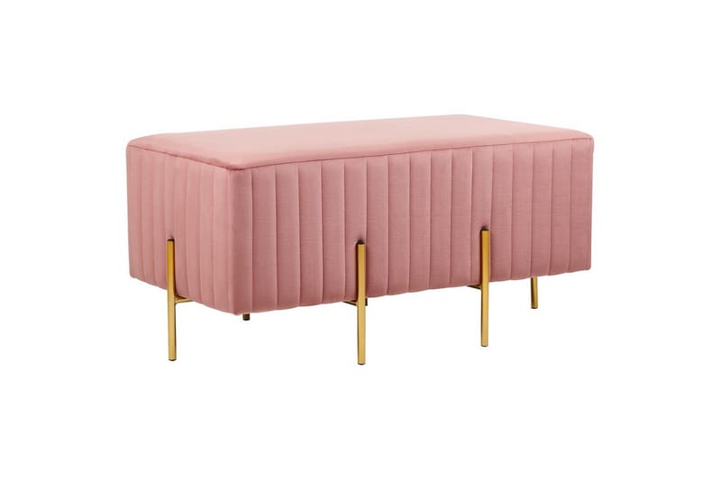 Bänk Dayton Rosa/guld - Rosa/guld - Möbler - Stolar & fåtöljer - Sittbänk - Hallbänk