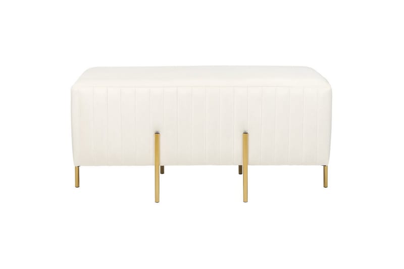 Bänk Dayton Vitt/guld - Vitt/guld - Möbler - Stolar & fåtöljer - Sittbänk - Hallbänk