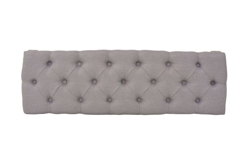 Bänk massivt trä och linnetyg 110x38x48 cm grå - Grå - Möbler - Stolar & fåtöljer - Sittbänk - Hallbänk