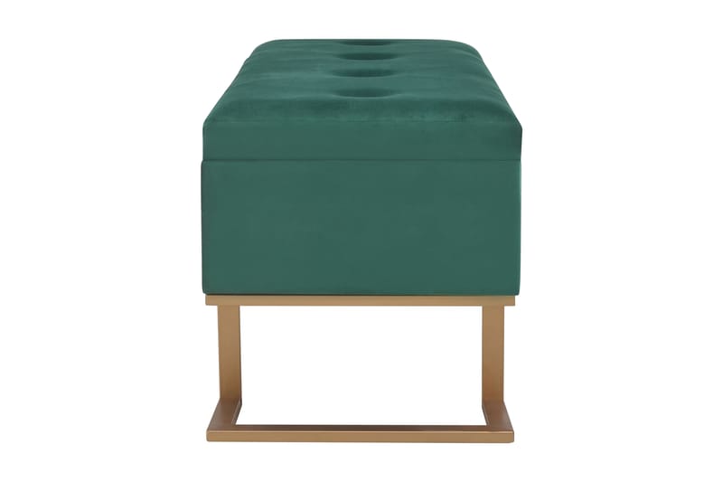 Bänk med förvaringsutrymme 105 cm grön sammet - Grön - Möbler - Stolar & fåtöljer - Sittbänk - Hallbänk - Hallbänk med förvaring