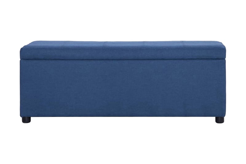 Bänk med förvaringsutrymme 116 cm blå polyester - Blå - Möbler - Stolar & fåtöljer - Sittbänk - Hallbänk - Hallbänk med förvaring